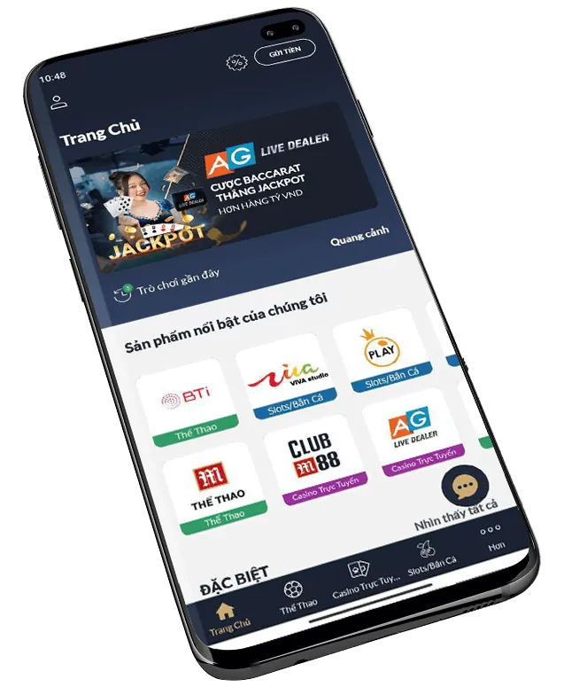 Điện thoại hiển thị giao diện 123win APK